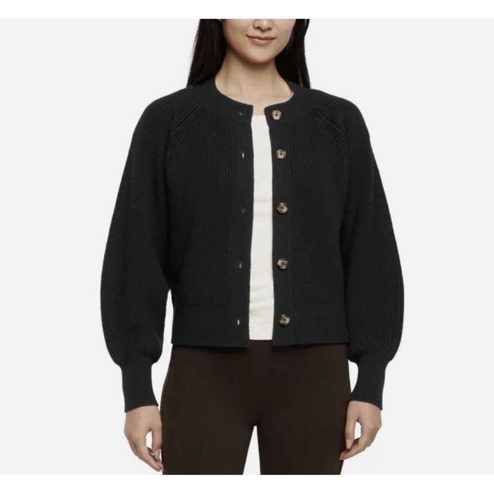 NWT Banana Republic Black Button Front Cardigan, size XL - Picture 3 of 10